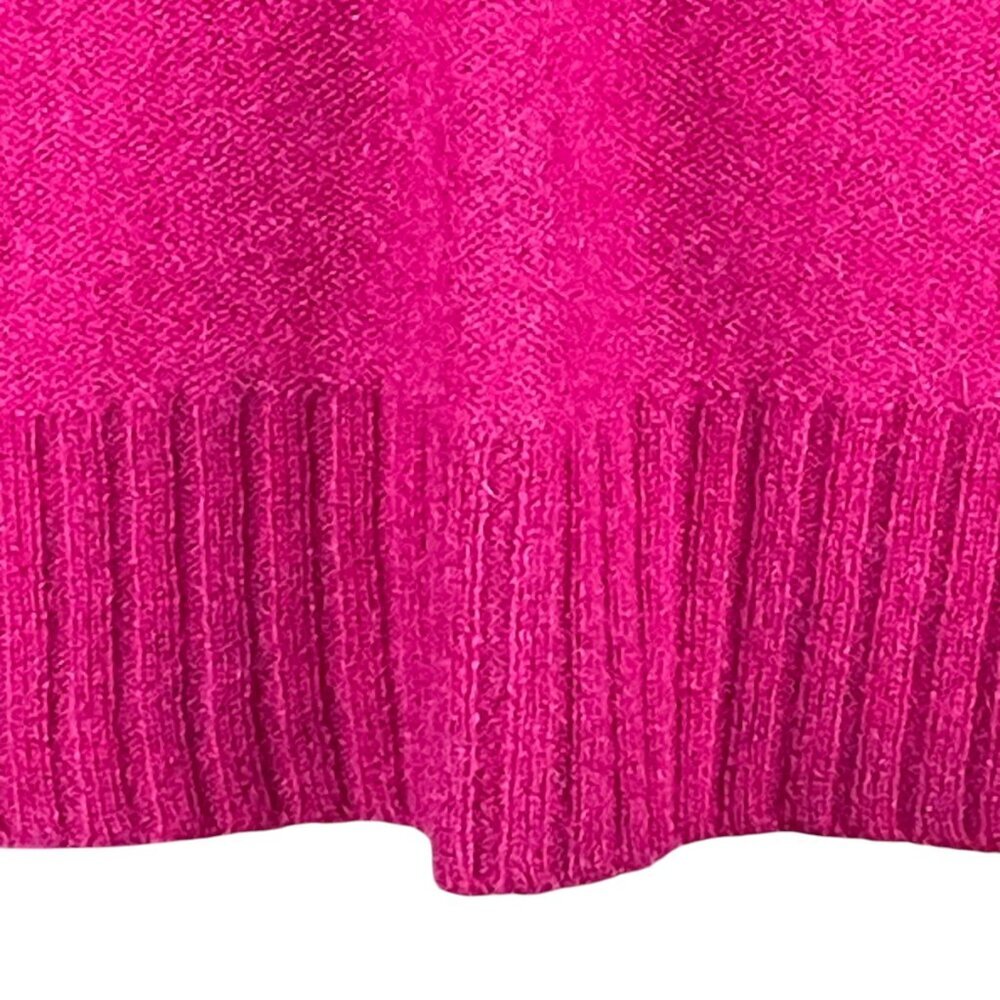 Pilcro 100% Cashmere Pink Oversized Split Neck Sweater Large Soft Luxe - Picture 9 of 11